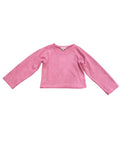 Hayden Girl Pink Diamond Patterned Open Knit Top