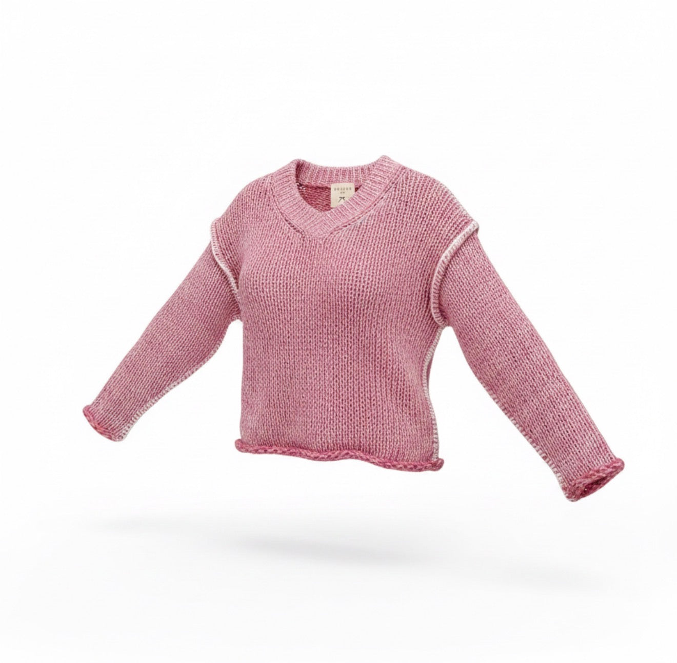 Hayden Girls Pink Lightly Sequined V Neck Sweater