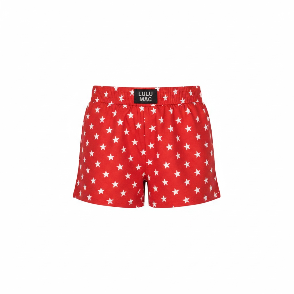 Lulu Mac Red Star Girls Shorts