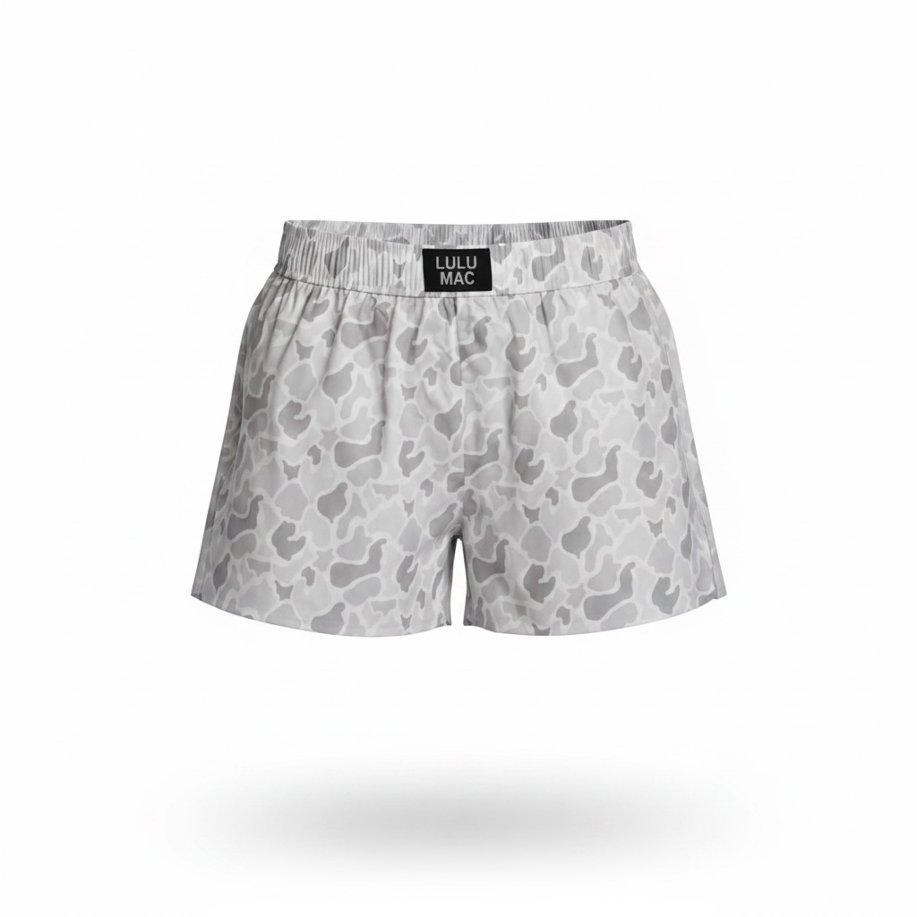 Lulu Mac White Camo Girls Shorts