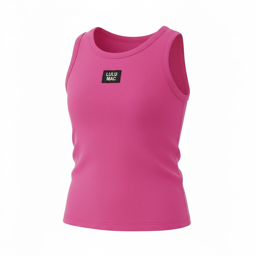 Lulu Mac Solid Hot Pink Girls Tank