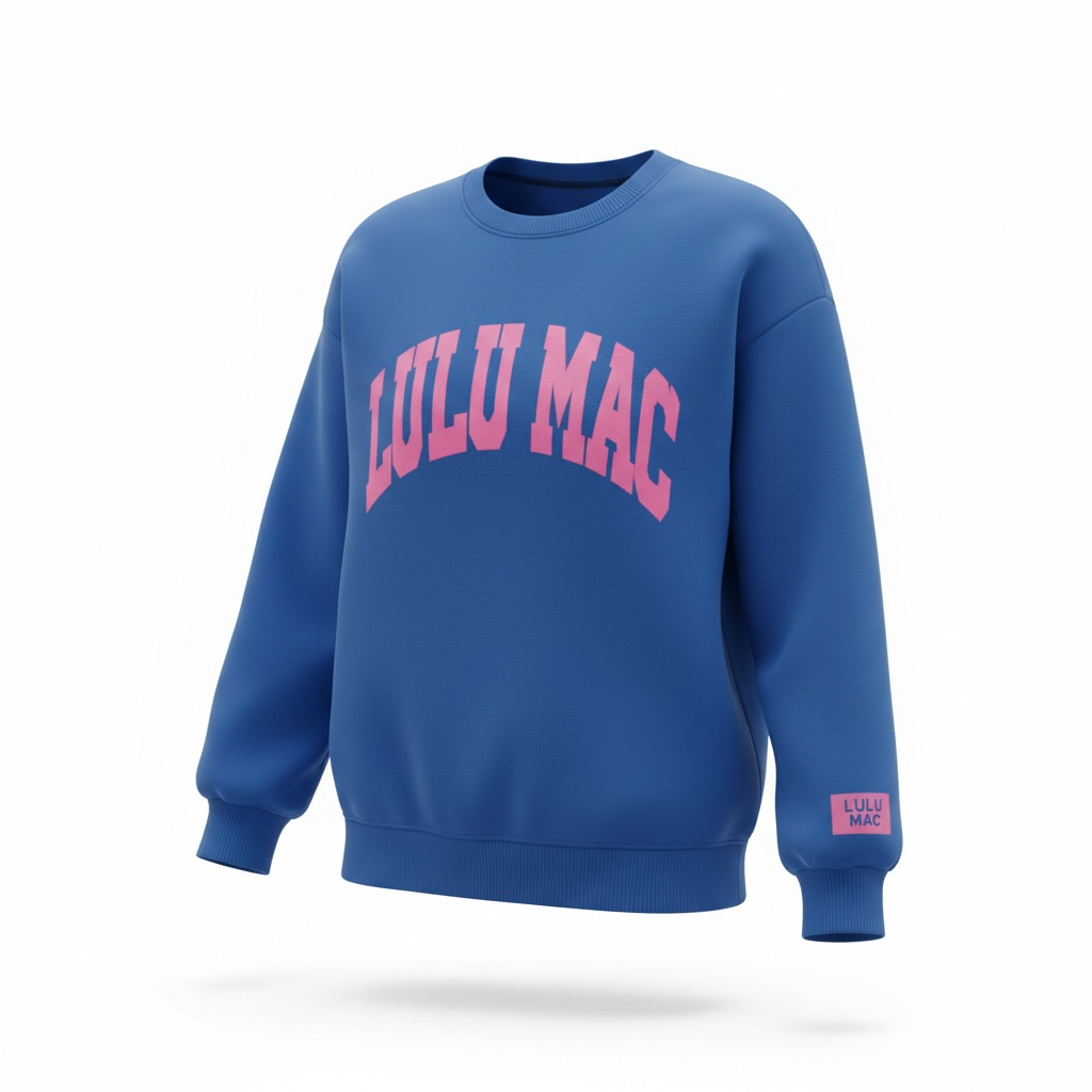 Lulu Mac Royal/Pink Puff Sweatshirt