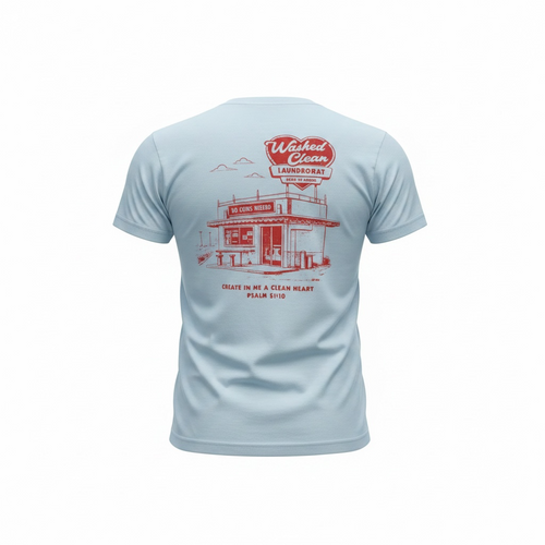 Dear Heart Blue Washed Clean Tee