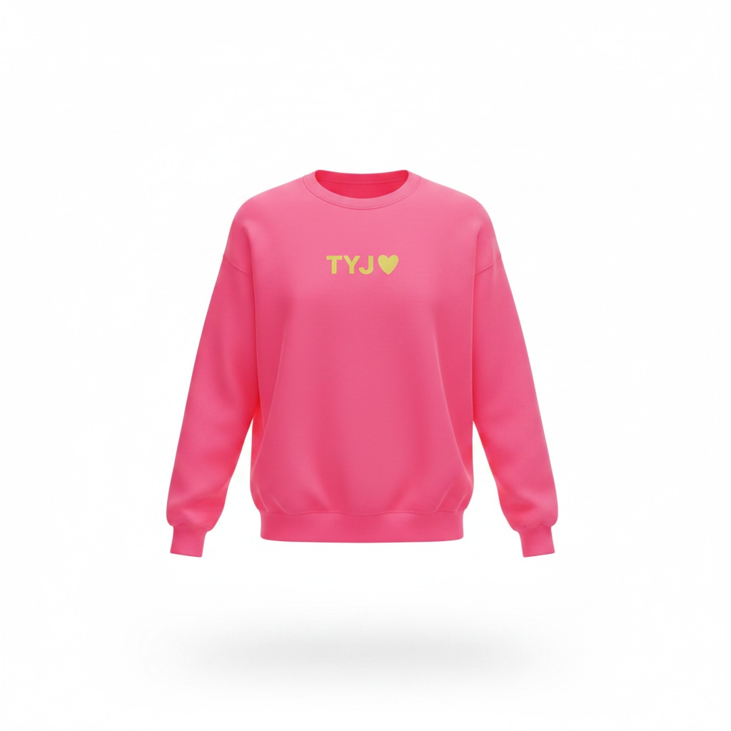 Dear Heart Pink Thank You Jesus Crewneck