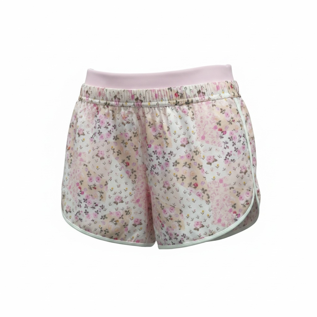 Kimberly C Pink Patchwork Athletic Shorts