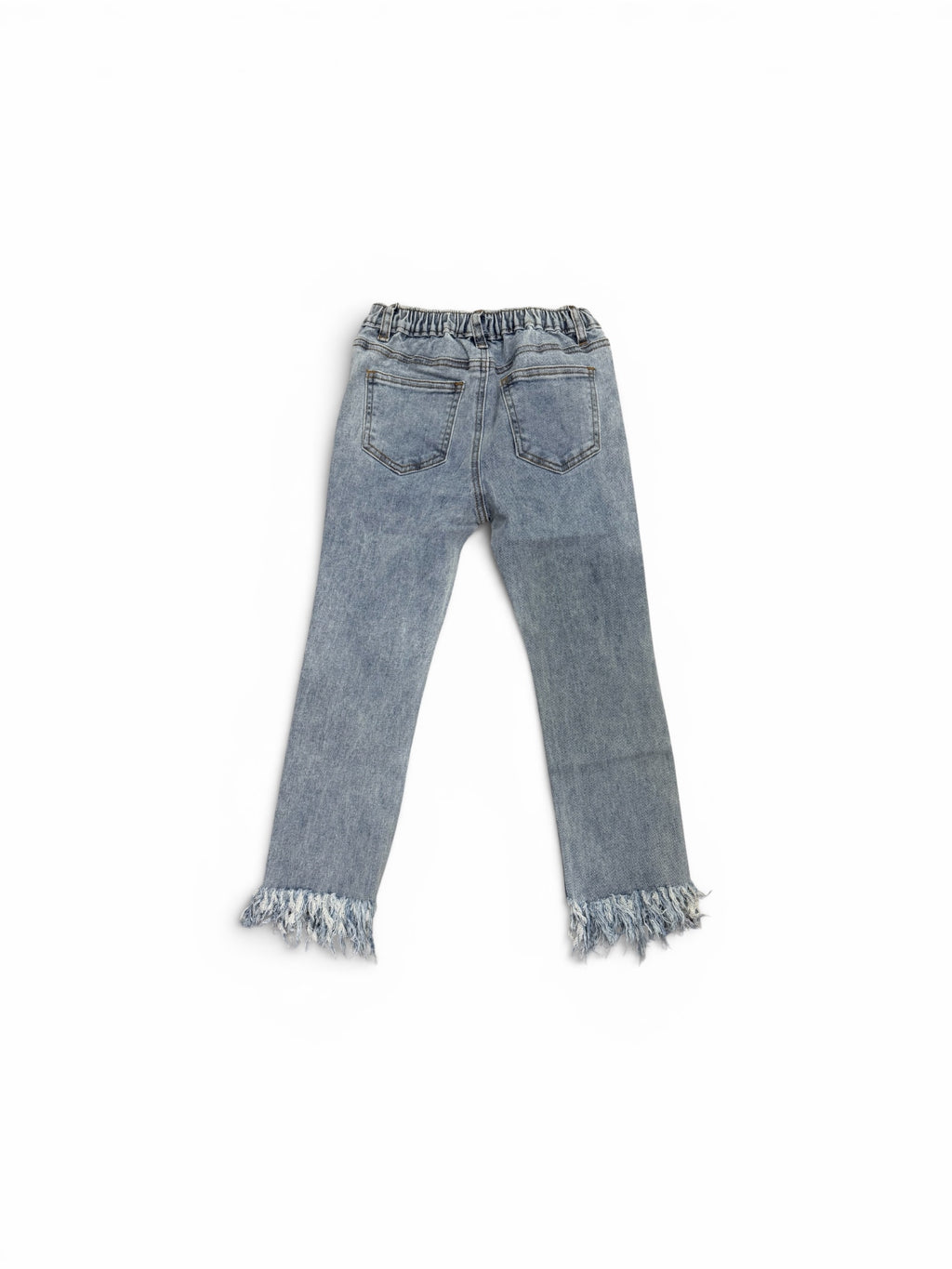 Hayden Girls Light Denim Distressed Frayed Hem Jeans