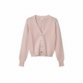 Tenly Pink V-Neck Button Down Sweater