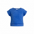 Hayden Girls Blue Open Tulip Back Washed Knit Tee